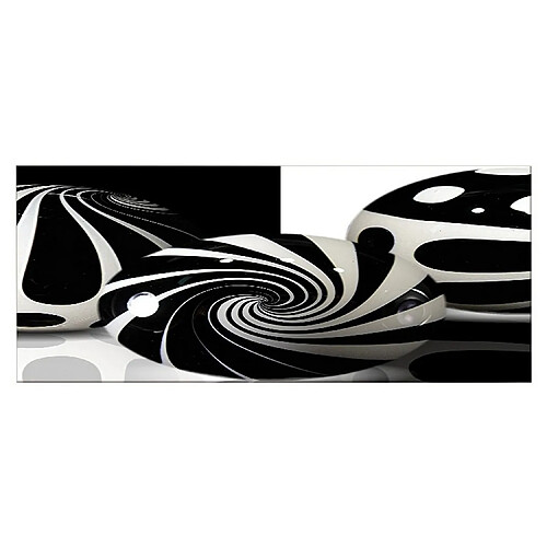 EPIKASA Impression sur Toile Marbres, Noir, Polyester, 100x3x70 cm