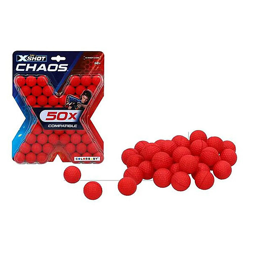 Fun Recharges de balles de pistolet (50 pcs) Rouge