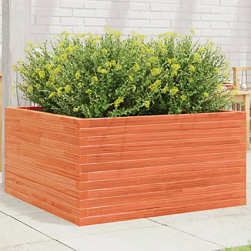 vidaXL Jardinière cire marron 90x90x46 cm bois de pin massif