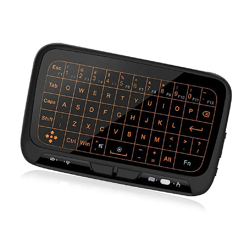 Clavier sans fil et pavé tactile souris, 2,4 GHz sans fil plein écran extra large zone tactile pour Android TV Box, HTPC, IPTV, PC, PS3 (rétroéclairé)