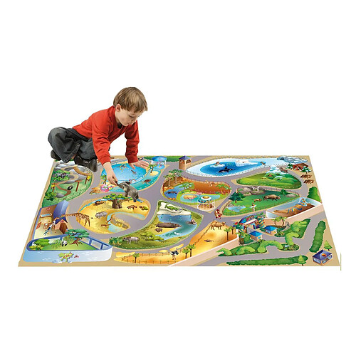 1A2T Tapis enfant CONNECTE ZOO Tapis Polyester de House Of Kids