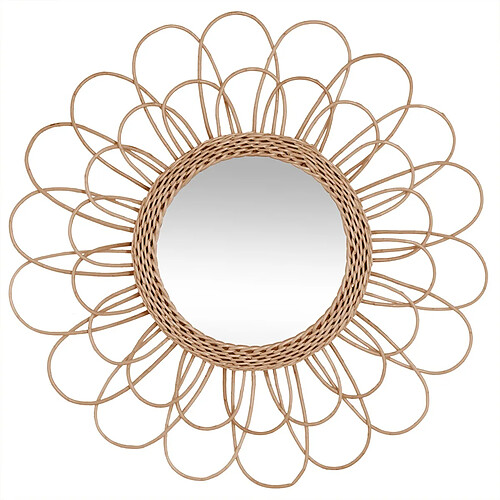 Atmosphera, Createur D'Interieur Miroir en rotin fleur D 56 cm