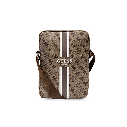 Guess Maroquinerie Guess Sacoche bandoulière 10'' Modèle Stripe 4G Marron