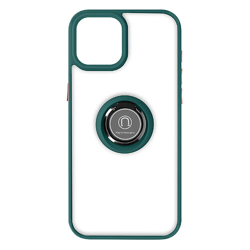 Avizar Coque pour iPhone 15 Plus Hybride Bague Métallique Support Vidéo Ringrip Vert