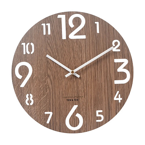 Horloge Murale En Bois à Piles De Mode Pour Le Décor De Patio De Salon à La Maison 412