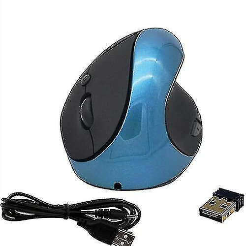 Universal Souris de souris verticales ergonomiques sans fil optique pour ordinateur portable PC, bleu