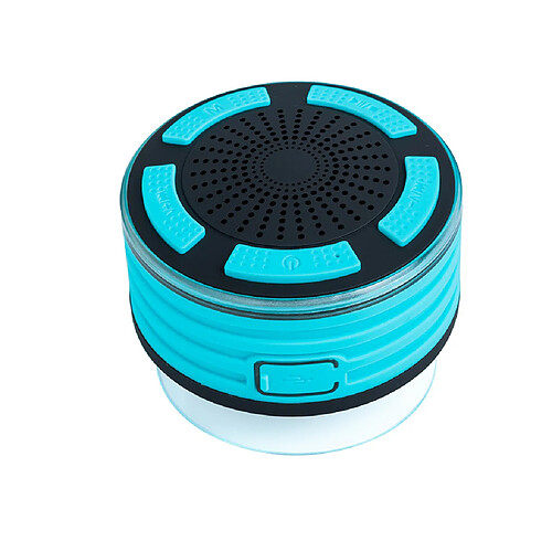 Haut-parleurs portables Bluetooth sans fil avec radio Douche Haut-parleur IPX7 VentouseBleu ciel