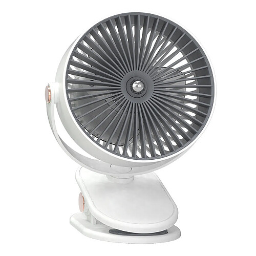 (Blanc) Clipon Conception de Ventilateur Créative Usb Rechargeable Chargeant Le Refroidissement du Ventilateur Portable