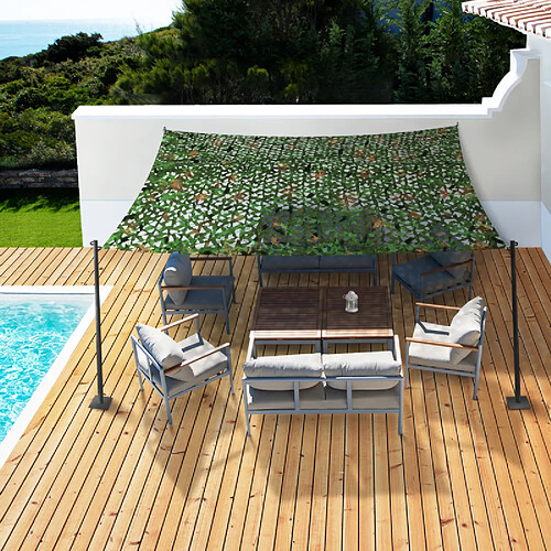 Idmarket Ombrière treillis vert 3x4M