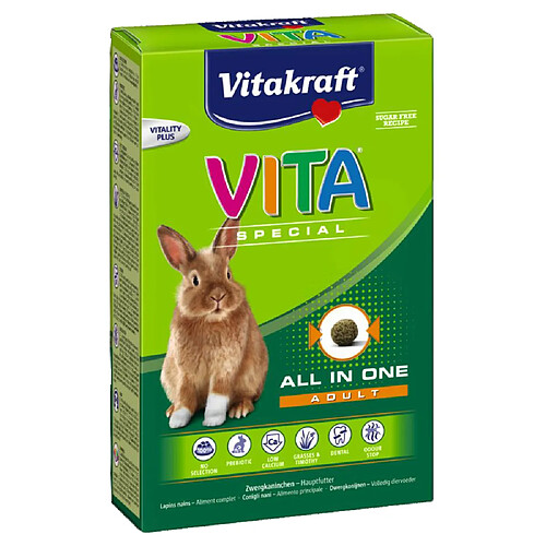 Aliments Vita Spécial pour Lapins Nains - Vitakraft - 600g