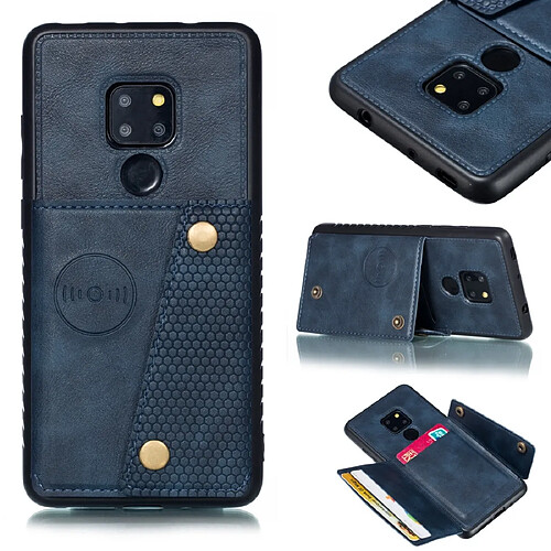 Wewoo Coque Fashion Etui de protection en cuir pour Huawei Mate 20 bleu