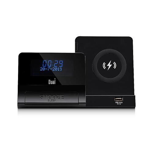 Dual Station radio réveil DAB+ numérique Bluetooth charge sans fil à induction