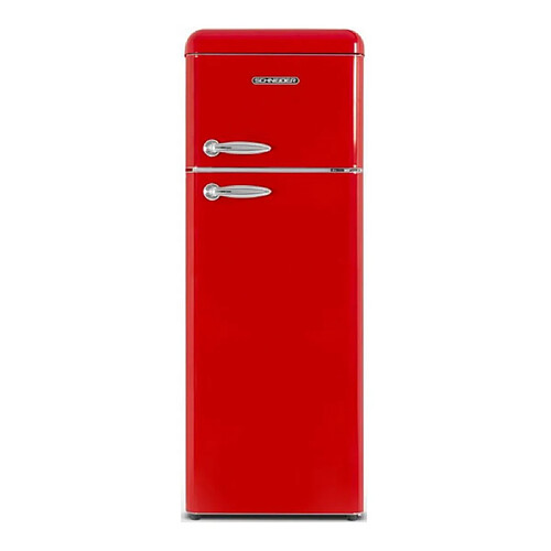 Réfrigérateur combiné 55cm 211l rouge - scdd208vr - SCHNEIDER