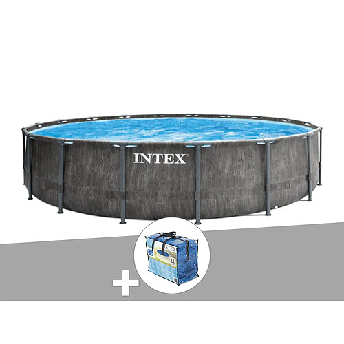 Kit piscine tubulaire Intex Baltik ronde 5,49 x 1,22 m + Bâche à bulles