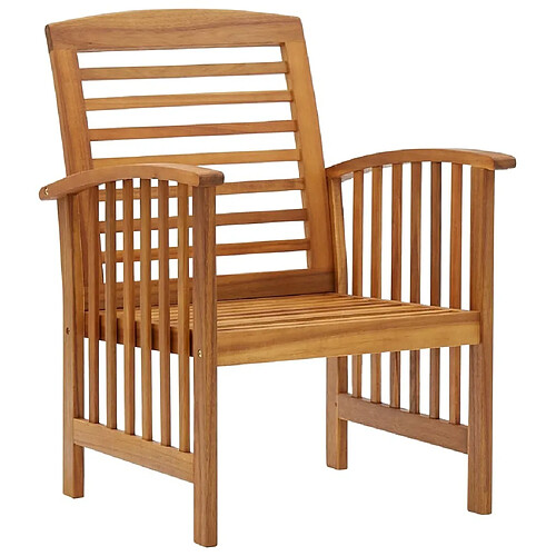 Maison Chic Lot de 2 Chaises de jardin,Fauteuil d'extérieur Bois d'acacia massif -MN44856