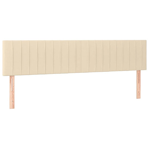 Maison Chic Lot de 2 Têtes de lit design pour chambre - Décoration de lit Crème 90x5x78/88 cm Tissu -MN32639