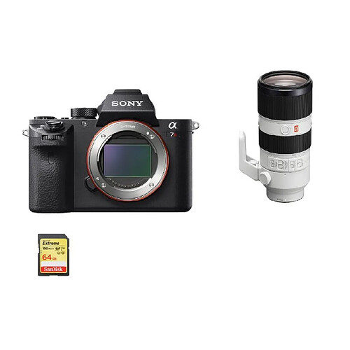 SONY A7R II + SEL 70-200MM F2.8 GM OSS + 64GB SD card