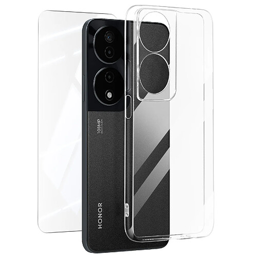 Mayaxess Pack Protection pour Honor 90 Smart Coque Souple et Verre Trempé 9H Transparent