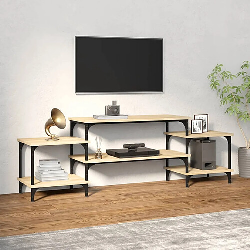 Maison Chic Meuble TV scandinave - Banc TV pour salon Chêne sonoma 157x35x52 cm bois d'ingénierie -MN10522