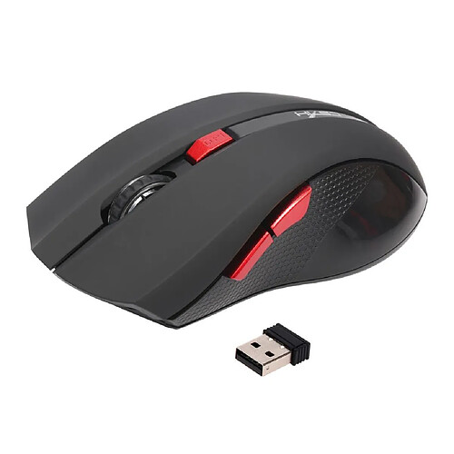 Souris sans fil usb 6 boutons 2.4g optique réglable 2400dpi jeu noir