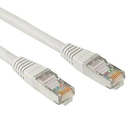 INTELLINET Cordon ethernet 5m RJ45 CAT5 UTP - Gris avec protection