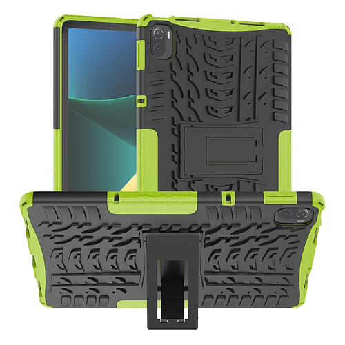 Coque en TPU robuste, anti-rayures, avec béquille vert pour votre Xiaomi Pad 5/Pad 5 Pro