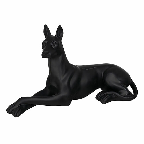 BigBuy Home Figurine Décorative Noir Chien 37,5 x 13,5 x 22 cm