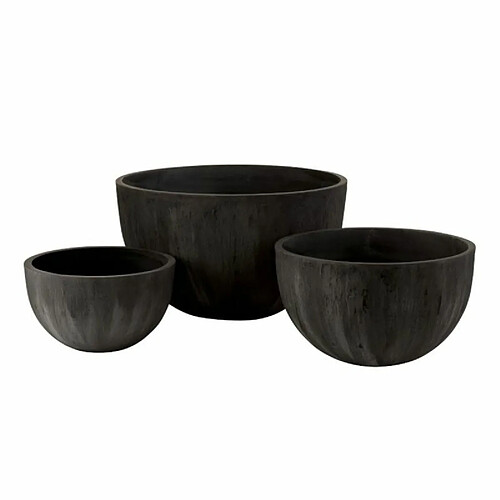 Paris Prix Lot de 3 Cache-Pots Design Zera 59cm Noir