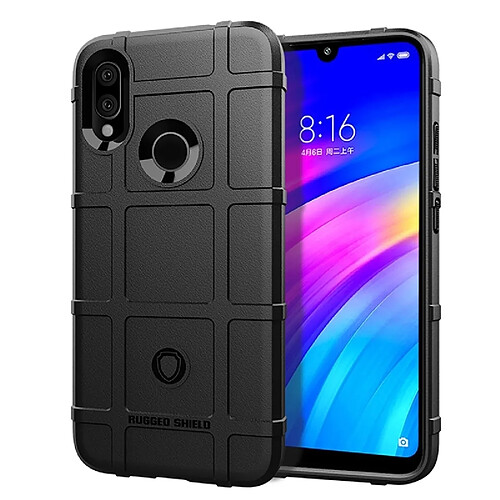 Wewoo Coque Housse en silicone de protection couverture antichoc pour Xiaomi Redmi 7 (Noir)