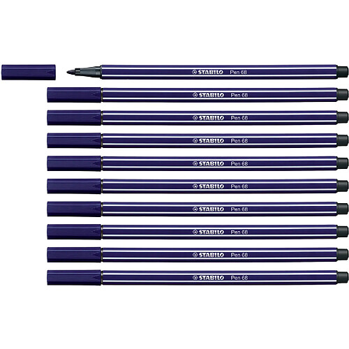 STABILO Stylo feutre Pen 68, bleu de Prusse ()