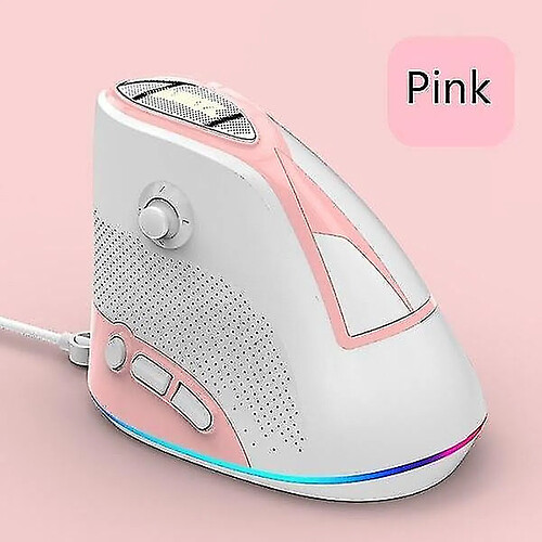 Universal YYH-Vertical ergonomic souris câblée de souris programmables (rose)