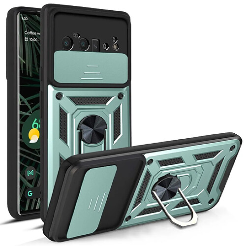 Coque en TPU anti-griffes avec béquille, vert pour Google Pixel 6 Pro