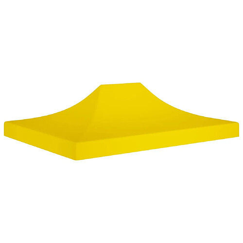 vidaXL Toit de tente de réception 4,5x3 m Jaune 270 g/m²