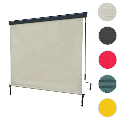 Mendler Store enrouleur vertical HWC-F42, store extérieur, Protection anti-UV 50 ~ 250x180 cm, crème-beige