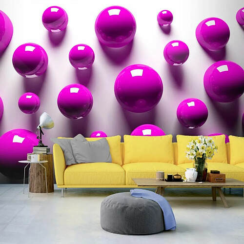 Paris Prix Papier Peint Purple Balls 70 x 100 cm