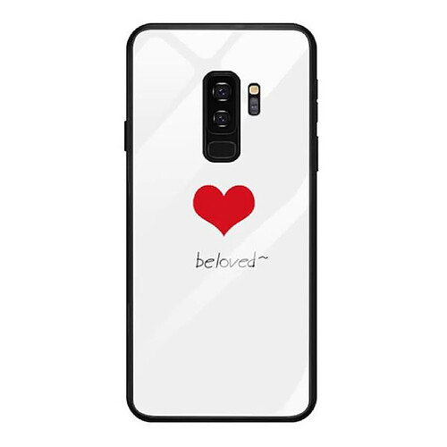 Wewoo Coque Fine Pour Galaxy S9 Plus Couverture de téléphone portable Verre Peint Étui souple TPU Edge Couverture Mobile Beloved