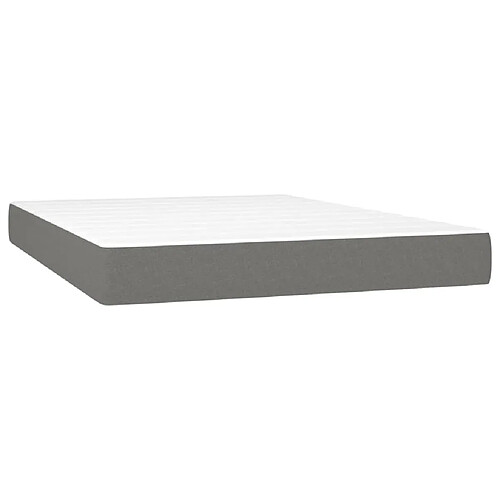 Maison Chic Matelas de lit à ressorts ensachés, Matelas doux Gris foncé 140x200x20 cm -GKD18868