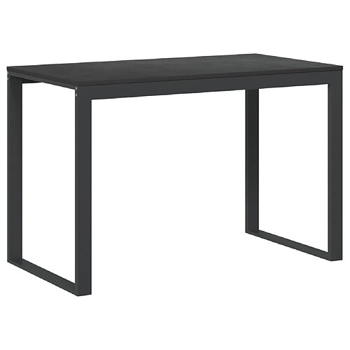 Maison Chic Bureau d'ordinateur solide,Table de travail Noir 110x60x73 cm Bois d’ingénierie -GKD69500