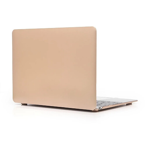 Wewoo Housse Étui or pour Macbook 12 pouces Metal Texture Series Hard Shell de protection en plastique