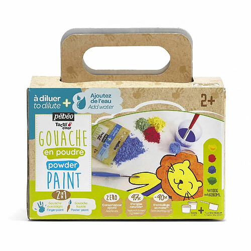 Pebeo Set de 10 sachets de gouache en poudre - 10 x 180 g