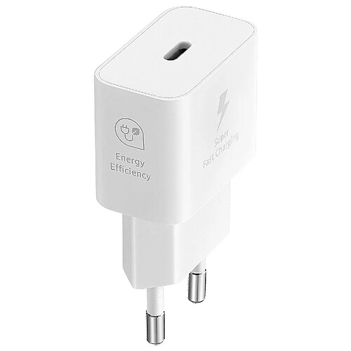 Chargeur secteur blanc Samsung USB-C 25W