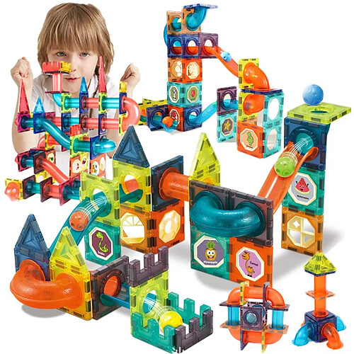 Universal Blocs de construction magnétiques créatifs Jouets aimants Boule labyrinthique Blocs orbitaux Blocs d'entonnoir magnétiques Jouets éducatifs pour enfants | Magnétiques