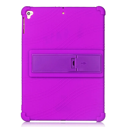 Coque en silicone Souple avec béquille violet pour votre Apple iPad Air (2020)/iPad Air 2/iPad 9.7 pouces (2017)/iPad 9.7 pouces (2018)