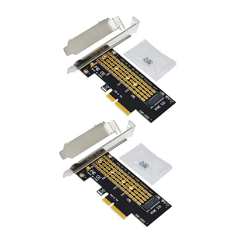 2x M.2 NVMe SSD Vers PCI-E 3.0 Adaptateur 4X 16X M2 Convertisseur pour Windows Ou Pro