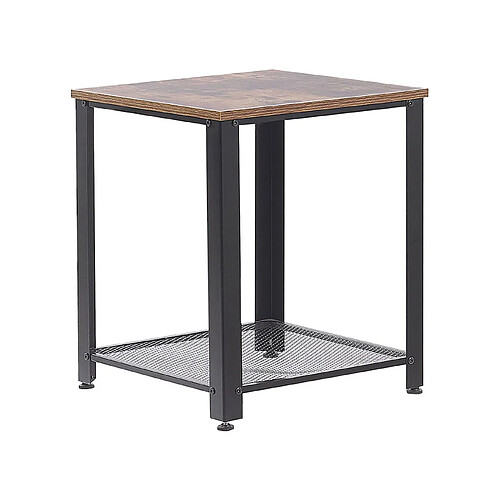 Beliani Table d'appoint ASTON Bois foncé