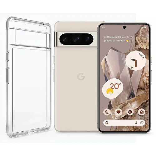 Visiodirect Coque de protection souple silicone transparente pour Google Pixel 8 Pro 5G 6.7"