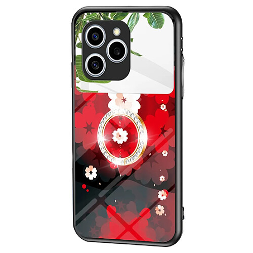 Coque en TPU anti-rayures, motif fleuri, trois couches avec béquille Amour de sakura pour votre Honor 60 SE