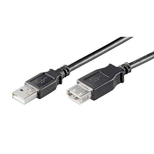 Ewent Ec1012 USB 2.0 Type A mâle vers type A femelle 1,8 M câble d'extension noir