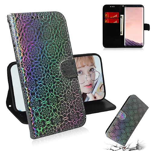 Wewoo Housse Coque Pour Galaxy S8 Plus couleur unie boucle magnétique coloré horizontale étui en cuir PU avec titulaire et fentes cartes et portefeuille et lanière argent