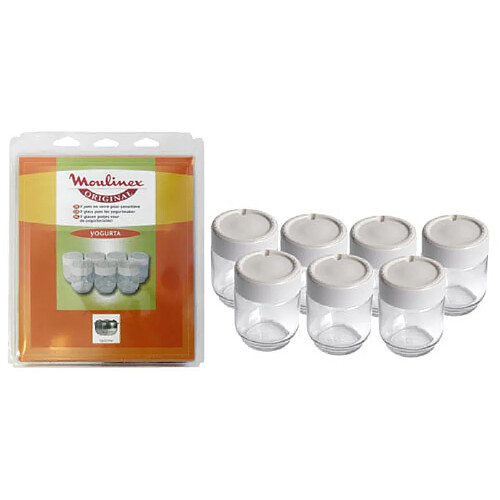 LOT DE 7 POTS YAOURTIERE MOULINEX POUR PETIT ELECTROMENAGER - A14A03